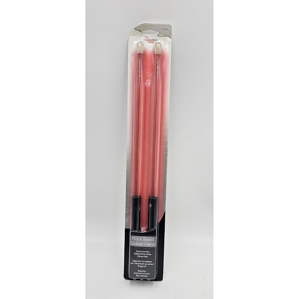 Rocketfish Gaming Red Touch Lighted Drumstick RF-GSL003 Rock Band Guitar Hero